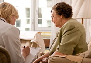 Assessing Elderly Woman 